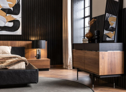 Luksus vægspejl med sort ramme 100x46