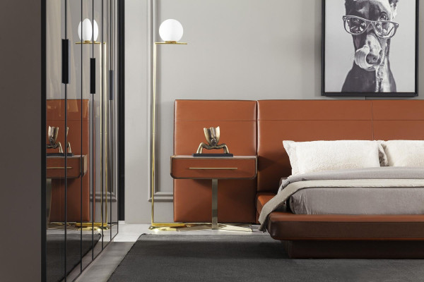 Praktisk natbord med opbevaringsplads i moderne stil