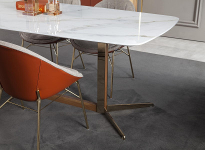 Design Loft luksus polstret køkkenstol grå