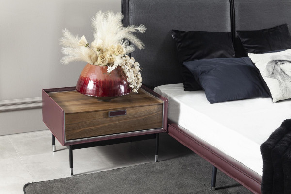 Luksuriøs brun natbord til soveværelse, loftsmøbler, moderne konsol