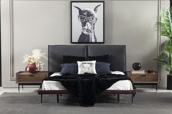 Luksuriøs brun natbord til soveværelse, loftsmøbler, moderne konsol