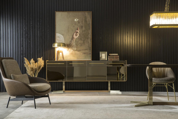 Sæt med 6 spisestole og bord