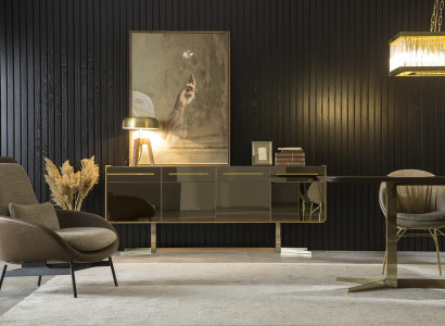 Sæt med 6 spisestole og bord