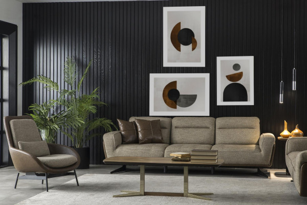 Stor og komfortabel hjørnesofa 260cm Stof Stue