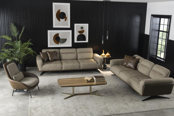 Club lounge stol i brun