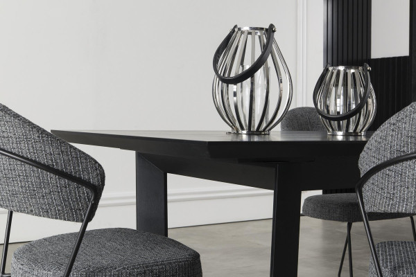 Spisestue sæt med bord og 4 polstrede stole 5 dele