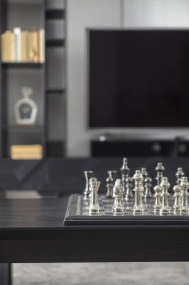 Sort træsalonbord moderne lavt bord