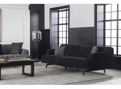 Polstret hjørnesofa til 3 personer 235 cm tekstilmøbler