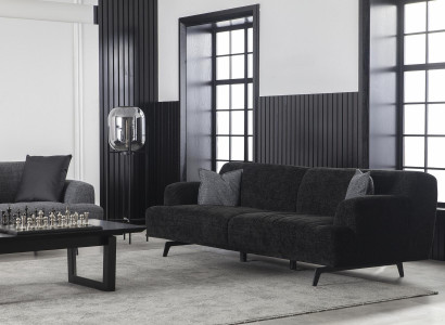 Polstret hjørnesofa til 3 personer 235 cm tekstilmøbler