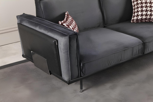 3+1 personers sofa i moderne grå italiensk design