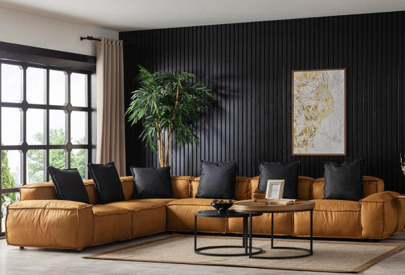 Stof hjørnesofa til stuen