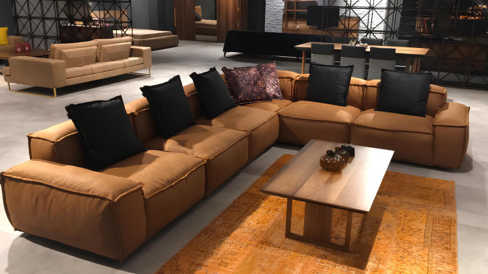 Stof hjørnesofa til stuen