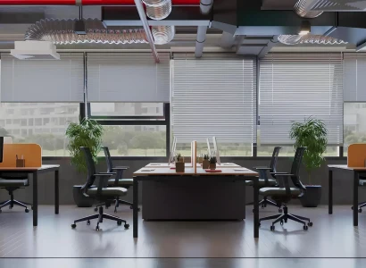 Moderne hvidt arbejdsbord