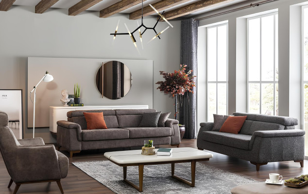 Sofa 321 i stof med sovefunktion