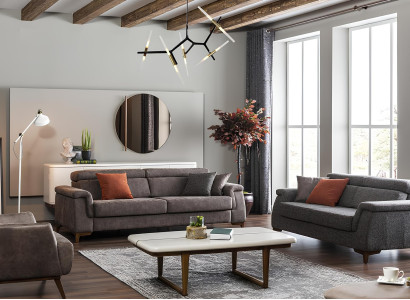 Sofa 321 i stof med sovefunktion