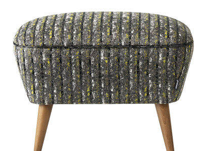 Pouf Sgabello Pouf Podnožník Sgabello Polstret Ottoman Grå