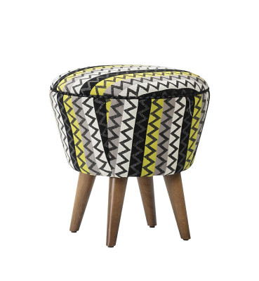 Moderne farverig luksus stof pouf