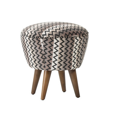 Polstret grå ottoman