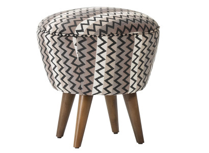 Polstret grå ottoman