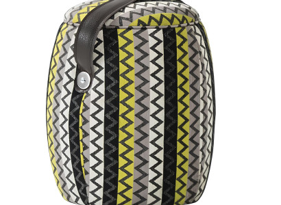 Polstret pouf grågrøn ottoman