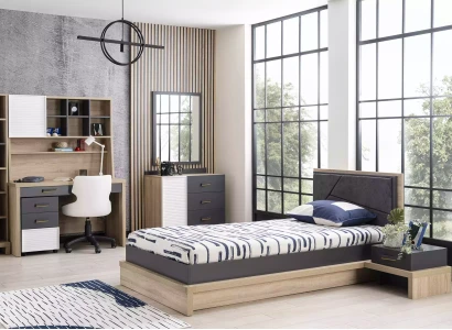 Møbel sæt til børn seng til grå værelse 10 dele