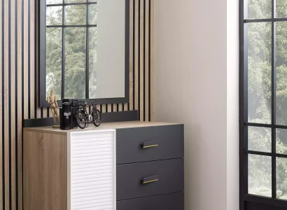 Grå 7-delt børnemøbel sæt