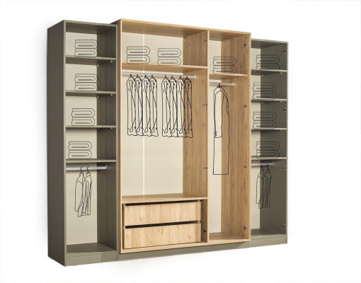 Elegant garderobe til moderne soveværelse