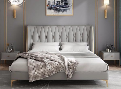 Design seng sort grå til unge luksus dobbeltseng hotel sæt ny