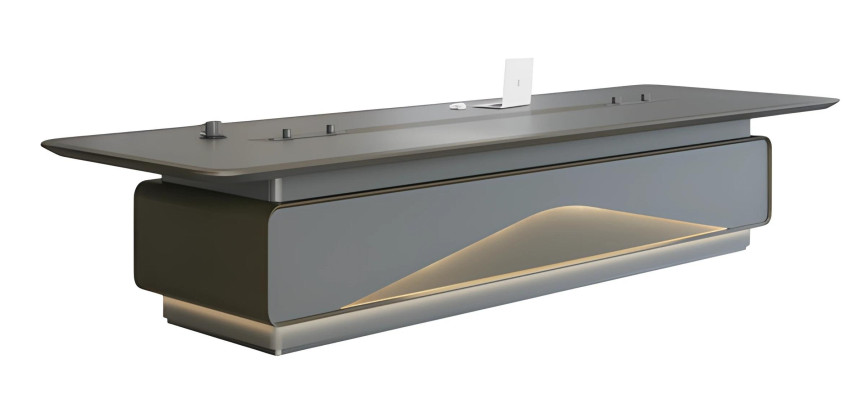 LED-oplyst konferencebord med tekniske forbindelser