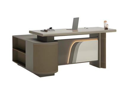 Reception desk with lighting