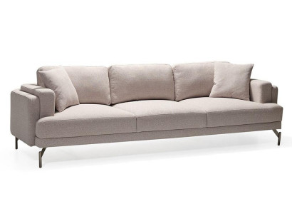 Elegant beige tre-sæders sofa med moderne design