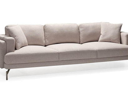 Elegant beige tre-sæders sofa med moderne design
