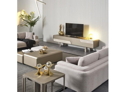 Moderne tv-møbel i beige træ