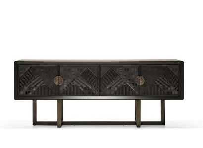 Elegant moderne og funktionel tv-møbel i brun træ