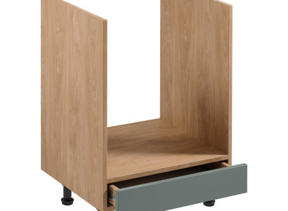 Modulær base til køkkenmøbel under kogepladen i træ