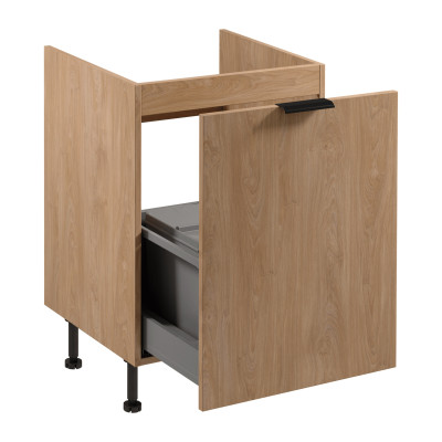 Beige køkkenaffaldscontainer med sorteringssystem