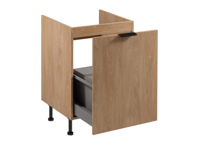 Beige køkkenaffaldscontainer med sorteringssystem