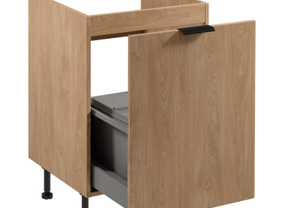 Beige køkkenaffaldscontainer med sorteringssystem