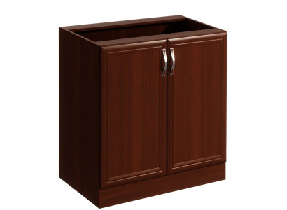 Mobil køkkenbord under arbejdsfladen med dobbeltdøre