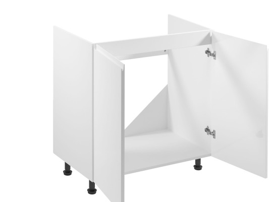 Skinnende mobil skab under køkkenvask