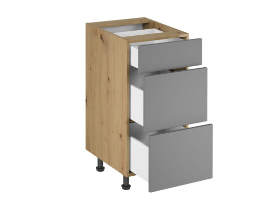 Køkkenskab med 3 skuffer