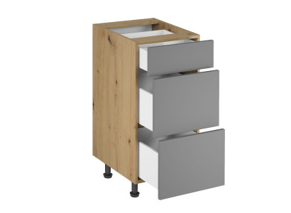 Køkkenskab med 3 skuffer