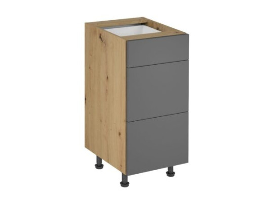 Mobil skab med skuffer, køkkenmøbel med 3 skuffer