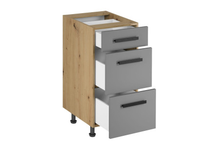 Udtrækkelig skab med skuffer, kommode, skab, køkkenskab