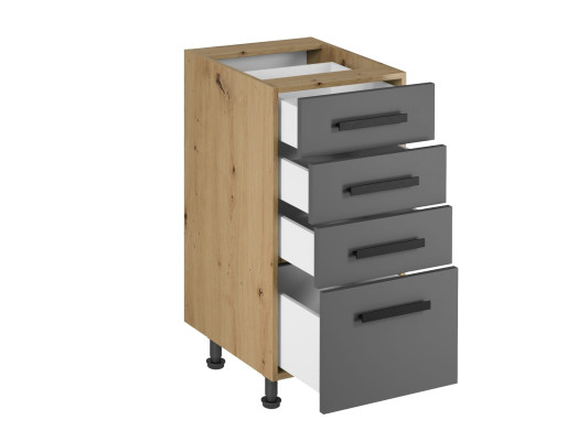 Kommode med skuffer til køkkenet