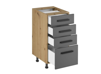 Kommode med skuffer til køkkenet