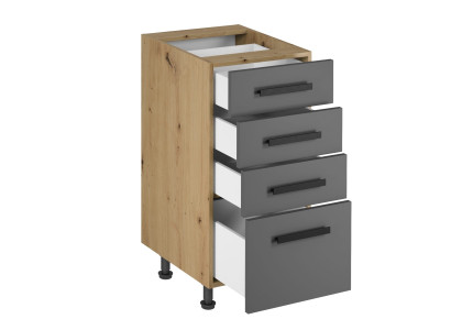 Kommode med skuffer til køkkenet