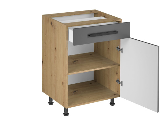 Mobil køkken med skuffe og indvendige hylder