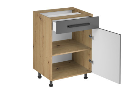 Multifunktionel mobil bord med skuffe og hylder
