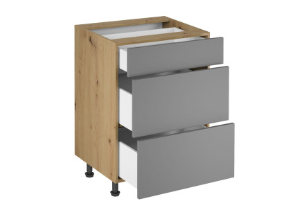 Mobil køkkenbord med 3 skuffer